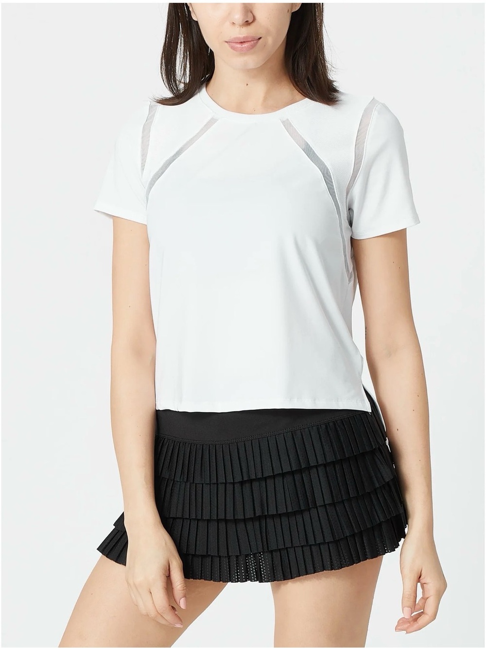 NWT Lucky in Love Women's Core Mixed Up High-Low Top -White size S